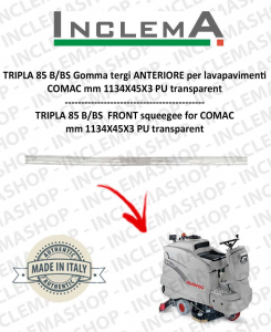 TRIPLA 85 B/BS goma de secado delantera para fregadora COMAC
