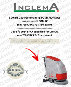 L 20 B/E 2014 goma de secado trasero para fregadora COMAC (tergi da 680mm)