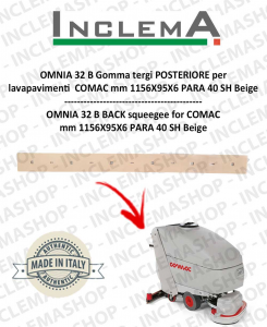 OMNIA 32 B goma de secado trasero para fregadora COMAC