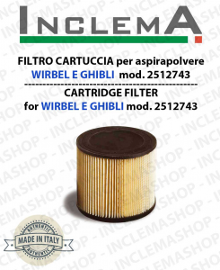 Filtro de Cartucho COD. 2512743 para aspiradora GHIBLI E WIRBEL
