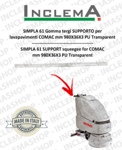 SIMPLA 61 Unterstützung Sauglippen für Scheuersaugmaschinen COMAC