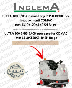 ULTRA 100 B/BS Gomma tergi arrière pour Autolaveuse COMAC