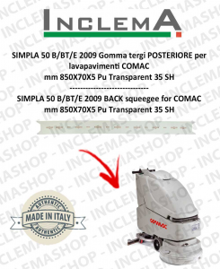 SIMPLA 50 B/BT/E Gomma tergi arrière pour Autolaveuse COMAC