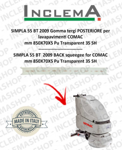 SIMPLA 55 BT Gomma tergi arrière pour Autolaveuse COMAC