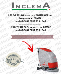 L 20 2014 Gomma tergi arrière pour Autolaveuse COMAC (tergi da 780mm)