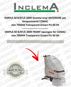 SIMPLA 50 B/BT/E 2009 Gomma tergi avant pour Autolaveuse COMAC 