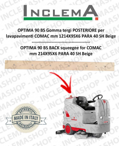 OPTIMA 90 BS Gomma tergi arrière pour Autolaveuse COMAC