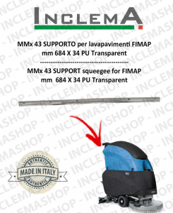 MMx 43 Gomma tergi SUPPORTO pour Autolaveuse FIMAP (till s/n 211012836)