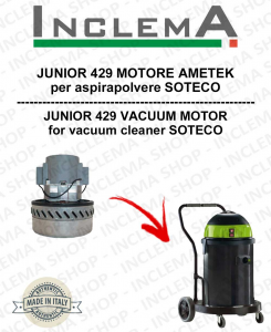 JUNIOR 429 Motore aspirazione AMETEK per Aspirapolvere SOTECO - 220/240 V 1014 W-2