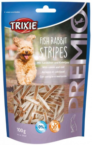 PREMIO Fish Rabbit Stripes - Snack con coniglio e merluzzo per cani