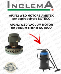 AP3/62 W&D Moteur Aspiration Ametek pour Aspirateur SOTECO