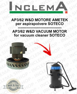 AP3/62 W&D Motore aspirazione AMETEK per Aspirapolvere SOTECO - 220/240 V 1200 W