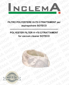 FILTRO POLYESTERE mod. FTDP00451 H=75 C/TRATTAMENT per aspirapolvere SOTECO