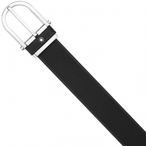 Cintura Montblanc Casual in pelle nera 