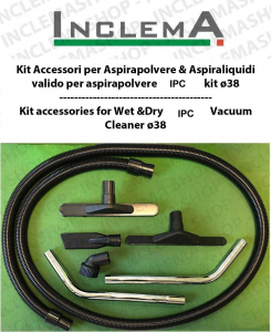 KIT tubo flessibile e Accessori per Aspirapolvere e Aspiraliquidi IPC per kit ø38