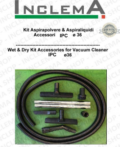 KIT tubo flessibile e Accessori IPC ø36 per Aspirapolvere & Aspiraliquidi simile a KTRI85414- R02671- 02671