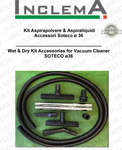 KIT Accesorios SOTECO ø36 para Aspiradores en seco/húmedo simile a KTRI85414- R02671- 02671