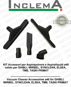 Accessories kit for Wet & Dry vacuum cleaner ø40 valid for GHIBLI, WIRBEL, SYNCLEAN, ELSEA, TMB, TASKI PRIMAT