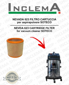 NEVADA 623 Cartridge Filter for Vacuum cleaner SOTECO