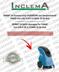 MINNY 16 Back Squeegee Rubber for scrubber dryer FIMAP
