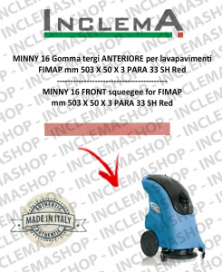 MINNY 16 Front Squeegee Rubber for scrubber dryer FIMAP