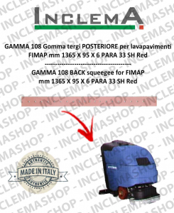 GAMMA 108 goma de secado trasero para fregadora FIMAP