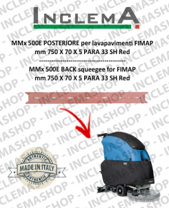 MMx 500E Gomma tergi arrière pour Autolaveuse FIMAP (From s/n 211014837)