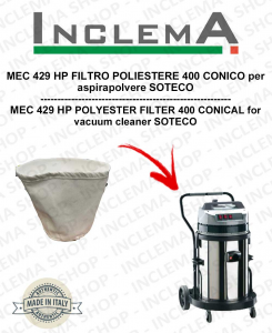 MEC 429 HP polyester filter 440 conical for vacuum cleaner SOTECO