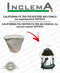 CALIFORNIA polyester filter 440 conical for vacuum cleaner SOTECO