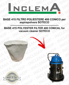 BASE 415 polyester filter 440 conical for vacuum cleaner SOTECO