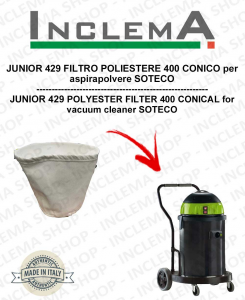 JUNIOR 429 polyester 440 conique pour Aspirateur SOTECO