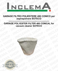 GARAGE filtre en polyester 440 conique pour Aspirateur SOTECO