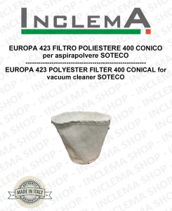EUROPA 423 filtre en polyester 440 conique pour Aspirateur SOTECO