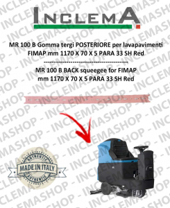 MR 100 B goma de secado trasero para fregadora FIMAP