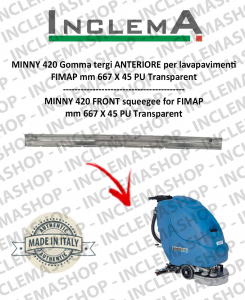 MINNY 420 Front Squeegee Rubber for scrubber dryer FIMAP
