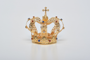 Corona Imperiale Ø 10 in ottone dorato 24k