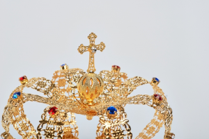 Corona Imperiale Ø 10 in ottone dorato 24k