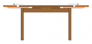 Tavolo rettangolare allungabile con cassetto 120-200 cm