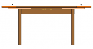 Tavolo rettangolare allungabile con cassetto 120-200 cm