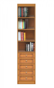 Libreria in Acciaio Mobile da Soggiorno con 3 Scomparti e 2 Cassetti Ampi  Armadio Moderno Stile Industriale 180 x 80 x 40 cm - Bianco [en.casa]