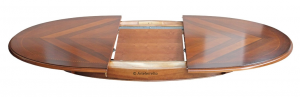 Tavolo ovale intarsiato classico 160-210 cm