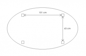 Tavolo ovale allungabile 160 cm