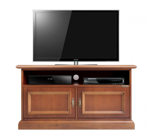 Mobile porta tv design moderno ante in listelli di legno - L 200 H 50 P50  cm - Woody - XLAB Design