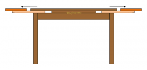 Tavolo bicolore classico 120-200 cm