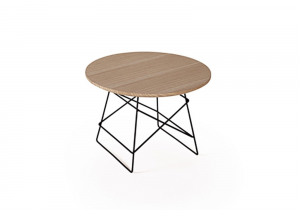 Tavolino da caffè in legno e ferro Grid
