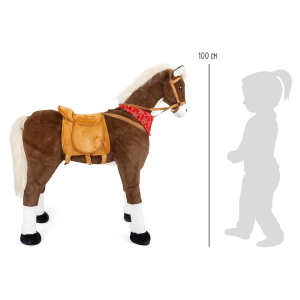 Cavallo da equitazione XL con suono marrone