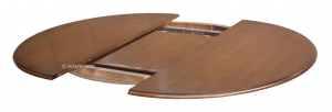 Tavolo ovale bicolore intarsiato 160-210 cm