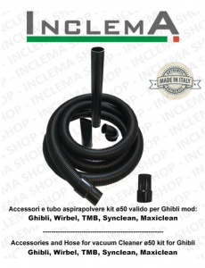 Accessori e tubo Aspiradores en seco/húmedo kit ø50 valido para Ghibli, Wirbel, TMB, Synclean, Maxiclean