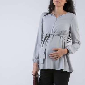 Attesa Maternity Casacca allattamento grigio chiaro