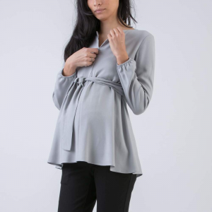 Attesa Maternity Casacca allattamento grigio chiaro